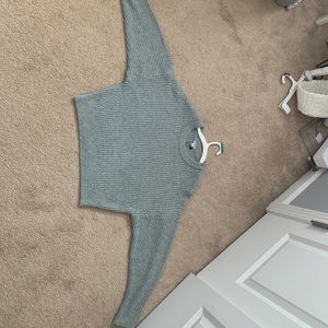 grey ribbed sweater